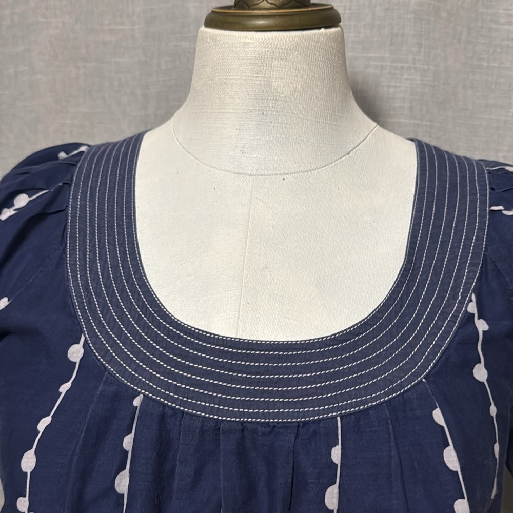 Shiraleah Dress-Sz S-Cotton-Blue/White/Pink-Floral-Lined-EUC - Picture 3 of 15